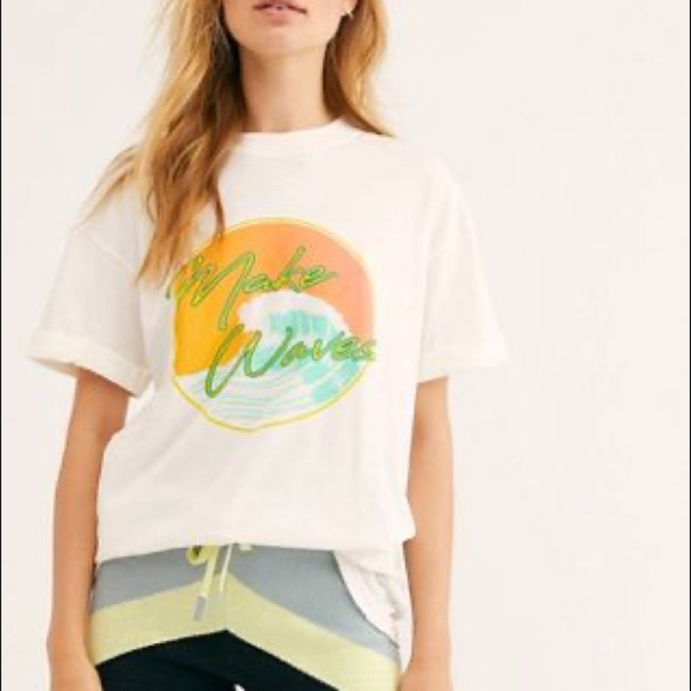 Free People Girl Dangerous Make Waves Boyfriend Tee
